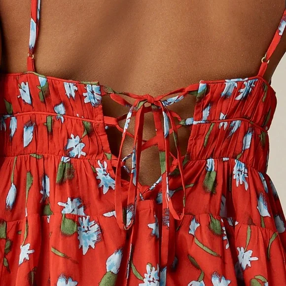 J. Crew Red Floral Maxi Dress - Picture 4 of 7